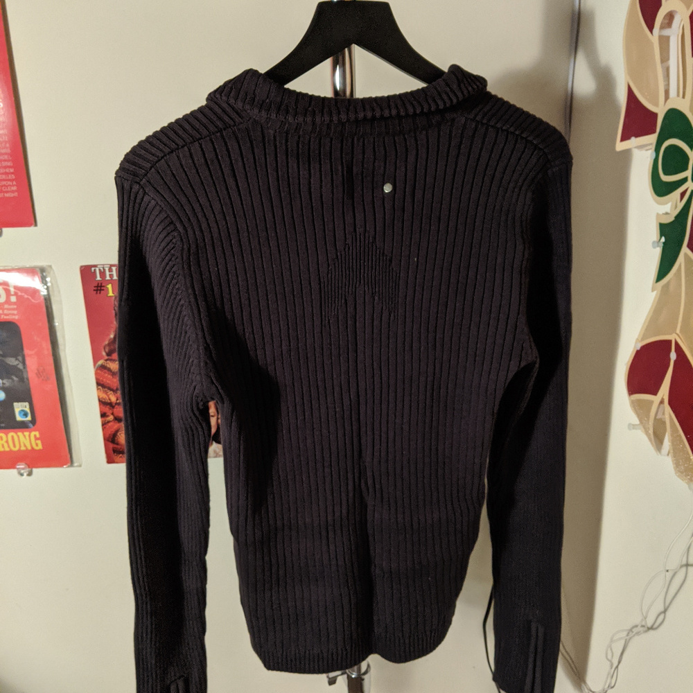 David Bitton Ribbed Quarter Zip Up Sweater - Picture 2 of 4